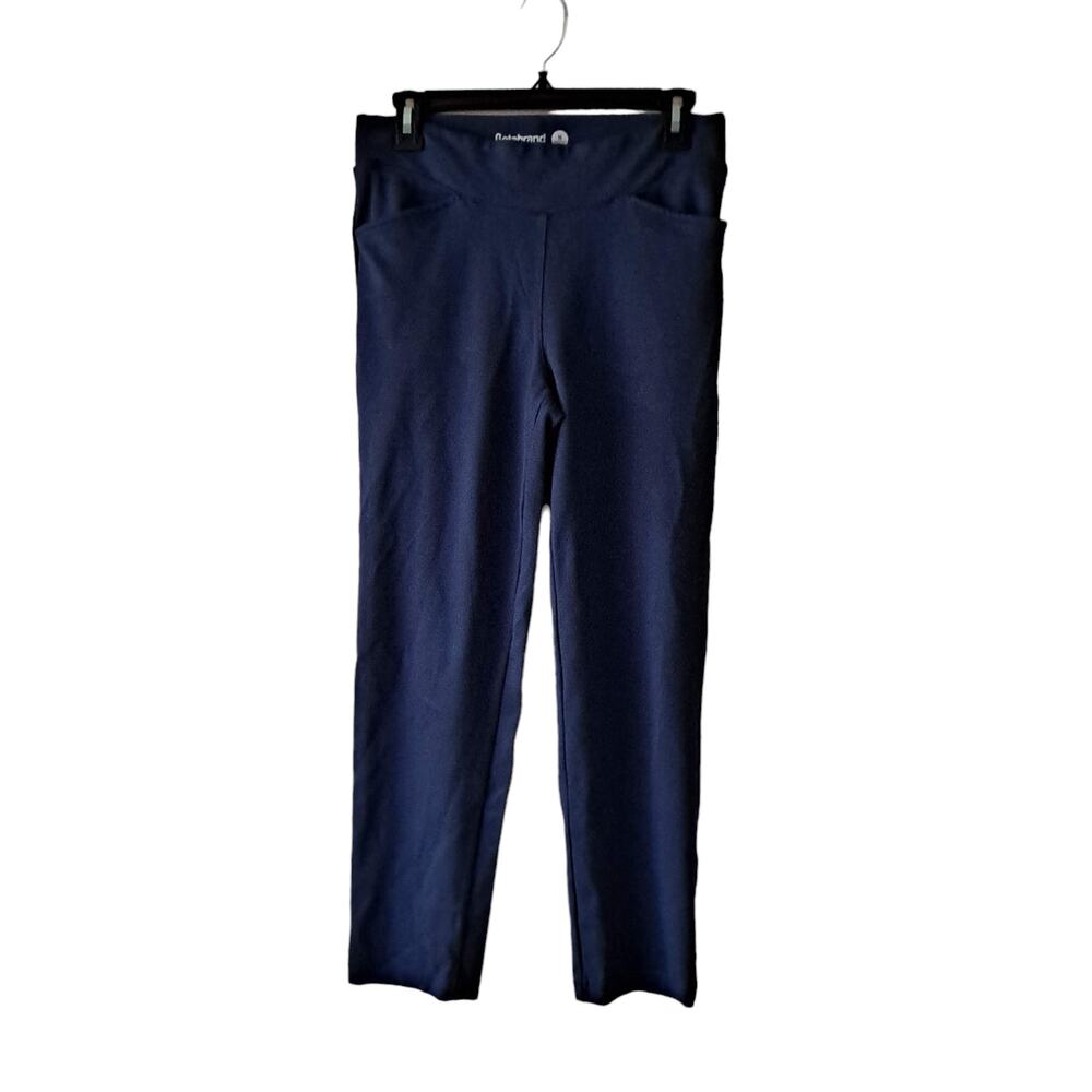 BetaBrand Womens Straight Leg Knits Pants in Dark Teal Blue - Size MP